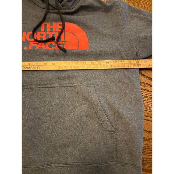The North Face Hoodie Gray Orange Pullover Hooded Sweatshirt Hoodie Large - Picture 5 of 6